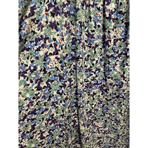 Zara Floral Print Maxi Dress Slit Smocked Back Sz XL - Picture 7 of 8